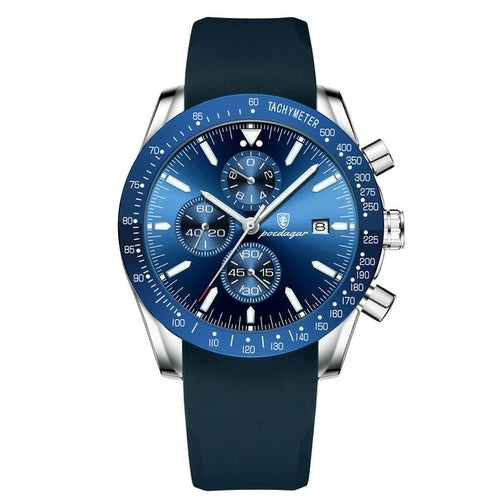 Poedagar Luxury Men Watch High Quality Fashion Chronograph Waterproof