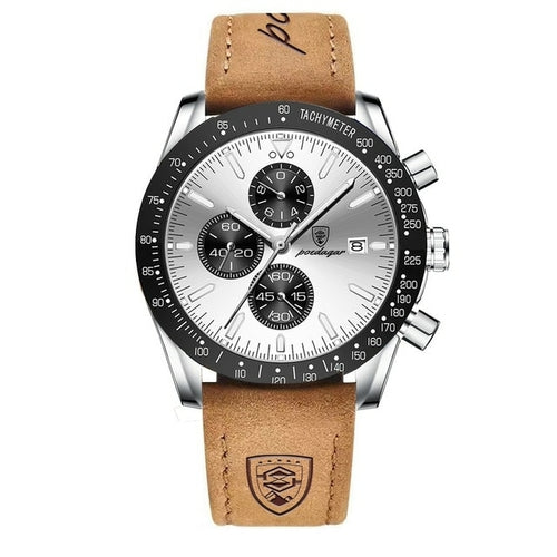 Poedagar Luxury Men Watch High Quality Fashion Chronograph Waterproof