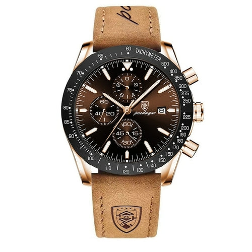 Poedagar Luxury Men Watch High Quality Fashion Chronograph Waterproof