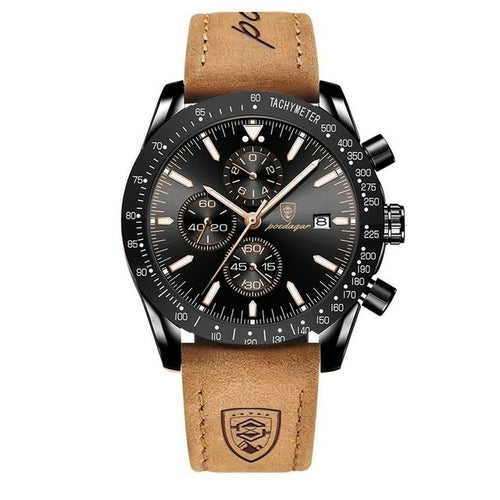 Poedagar Luxury Men Watch High Quality Fashion Chronograph Waterproof