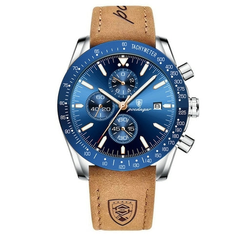 Poedagar Luxury Men Watch High Quality Fashion Chronograph Waterproof
