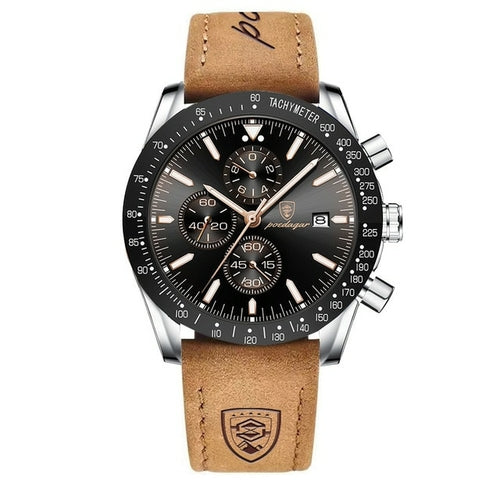 Poedagar Luxury Men Watch High Quality Fashion Chronograph Waterproof