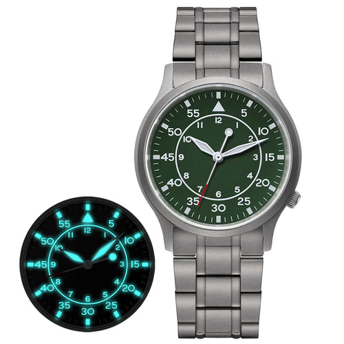 BERNY Titanium Watch for Men AR Coating Sapphire Fashion Wristwatch