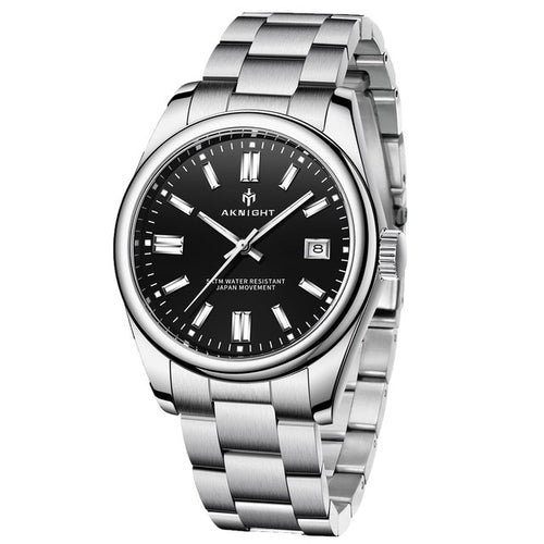 Watch For Men Orange Watch Dial Analog Quartz Wristwatches Aknight