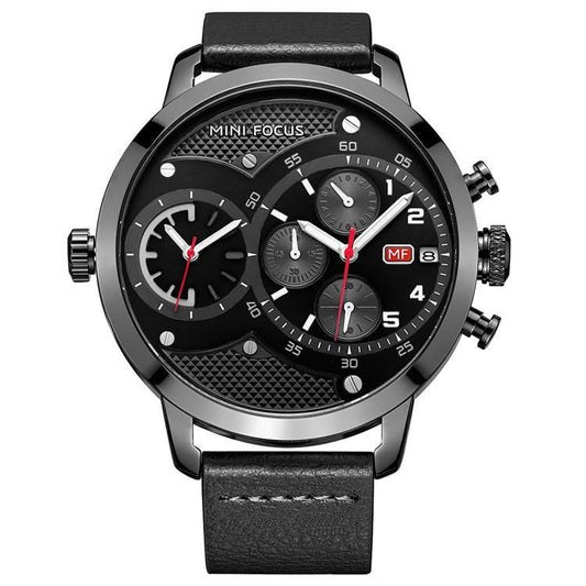 Double Movement Waterproof Quartz Watch For Men