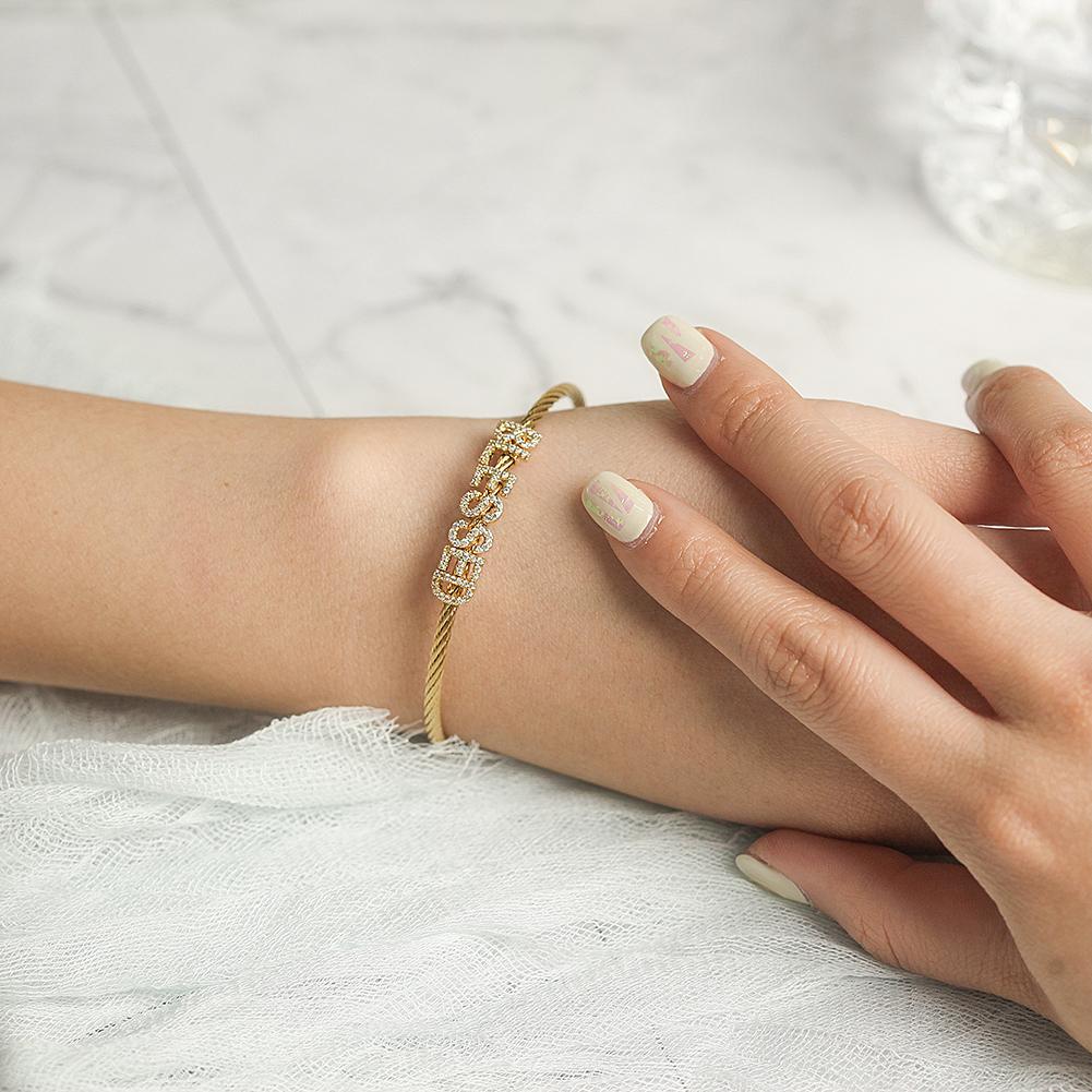 "BLESSED" STATEMENT PAVÉ BRACELET