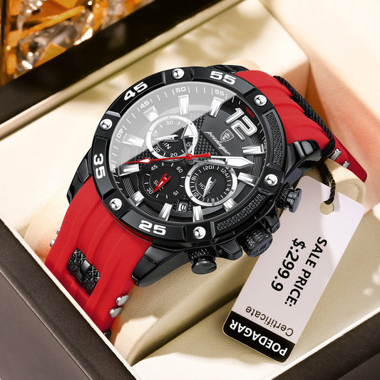 POEDAGAR Casual Men Watch Luxury Waterproof Luminous Chronograph Date