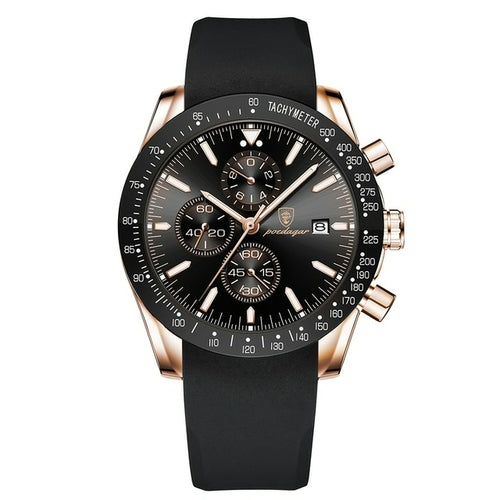Poedagar Luxury Men Watch High Quality Fashion Chronograph Waterproof