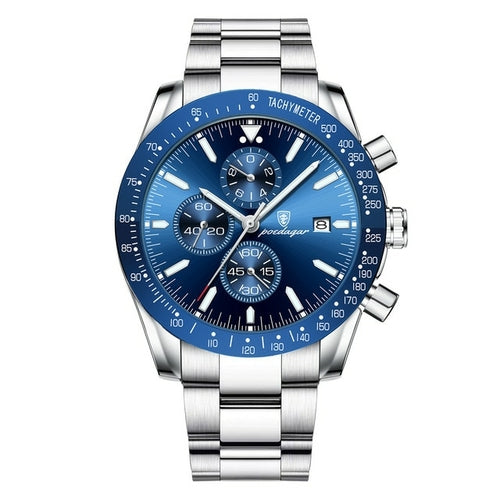 Poedagar Luxury Men Watch High Quality Fashion Chronograph Waterproof