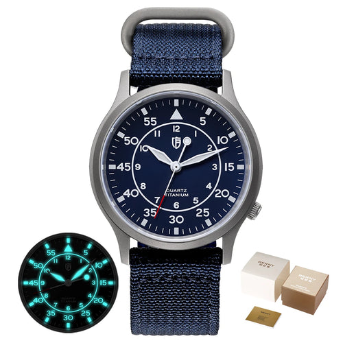 BERNY Titanium Watch for Men AR Coating Sapphire Fashion Wristwatch