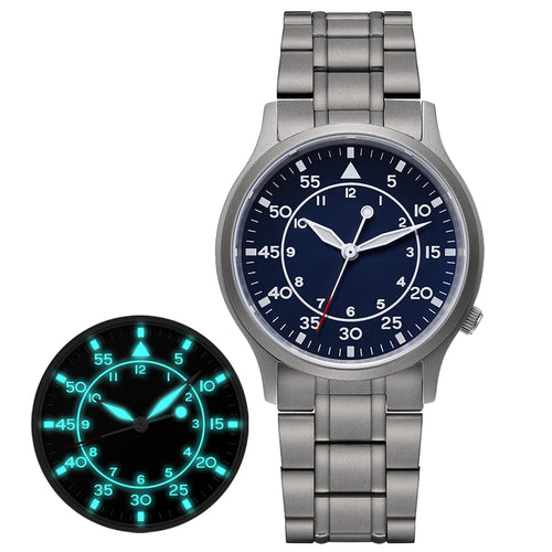 BERNY Titanium Watch for Men AR Coating Sapphire Fashion Wristwatch