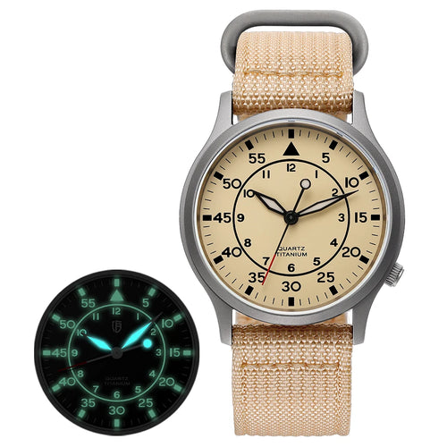 BERNY Titanium Watch for Men AR Coating Sapphire Fashion Wristwatch