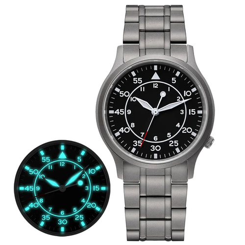 BERNY Titanium Watch for Men AR Coating Sapphire Fashion Wristwatch