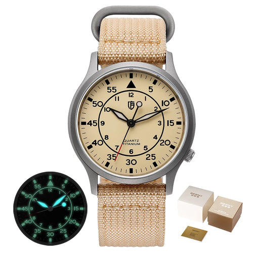 BERNY Titanium Watch for Men AR Coating Sapphire Fashion Wristwatch