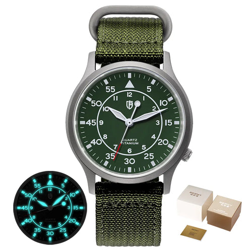 BERNY Titanium Watch for Men AR Coating Sapphire Fashion Wristwatch